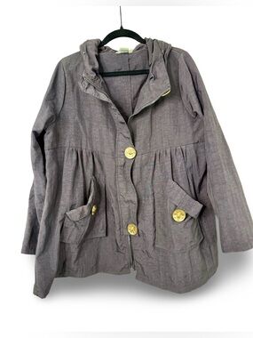 Dorman Lagenlook Hooded Rain Jacket in Dusty Purple
